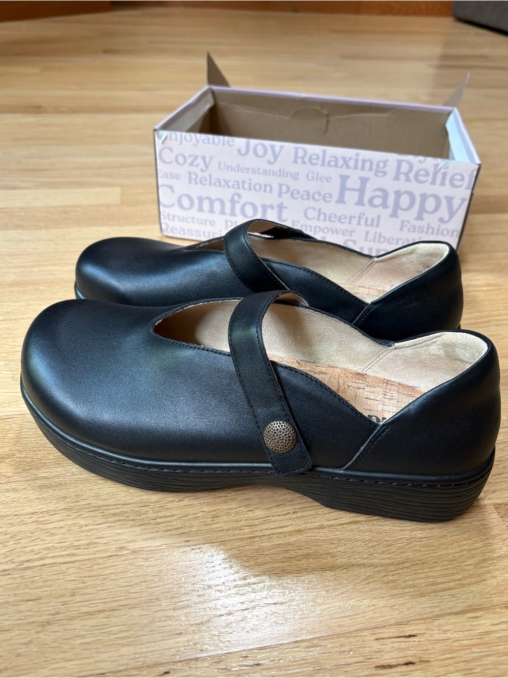 Alegria Ophelia Black Leather Mary Jane Clog Size EU 42, 11.5-12 - Picture 2 of 10